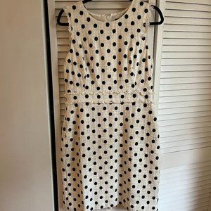 J.Crew Fringe Tweed Polka Dot Dress 10 EUC